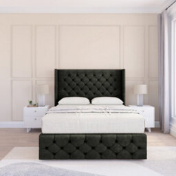 "Sloomy Luthor Dumfries Memory Foam Bed Set ,no Drawers, Mattress & 54"" Wingback Headboard With 12"" Footboard - King" - thumbnail 2
