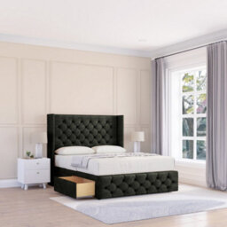 "Sloomy Luthor Dumfries Memory Foam Bed Set ,no Drawers, Mattress & 54"" Wingback Headboard With 12"" Footboard - King" - thumbnail 1