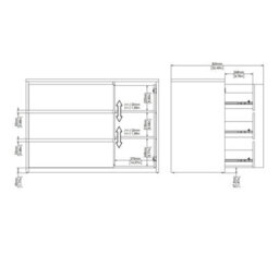 Wyld Haus Salzburg Sideboard White And Natural Oak Effect 1 Door 3 Drawers - thumbnail 9