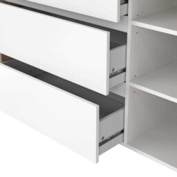 Wyld Haus Salzburg Sideboard White And Natural Oak Effect 1 Door 3 Drawers - thumbnail 7