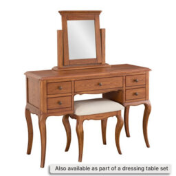 The Furniture Market French Chateau Dark Oak Vanity Mirror Adjustable Solid Oak Dressing Table Mirror Bedroom Mirror Vanity Mirror - thumbnail 8