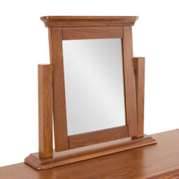 The Furniture Market French Chateau Dark Oak Vanity Mirror Adjustable Solid Oak Dressing Table Mirror Bedroom Mirror Vanity Mirror - thumbnail 5