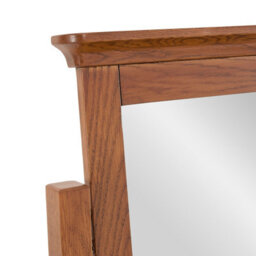 The Furniture Market French Chateau Dark Oak Vanity Mirror Adjustable Solid Oak Dressing Table Mirror Bedroom Mirror Vanity Mirror - thumbnail 6