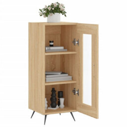 Berkfield Classic Sideboard Sonoma Oak 34.5X34X90 Cm Engineered Wood - thumbnail 4