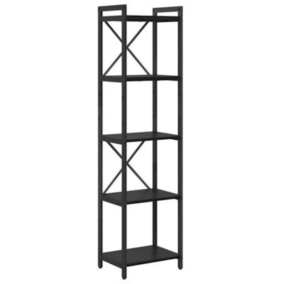 Berkfield Modern Bookcase Black Oak 40 X 30 X 153 Cm Engineered Wood - image 1