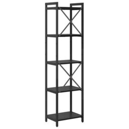 Berkfield Modern Bookcase Black Oak 40 X 30 X 153 Cm Engineered Wood - thumbnail 7