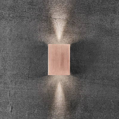 Nordlux Fold Outdoor Copper Wall Light Coastal/marine Safe Brown,mains Led - image 1