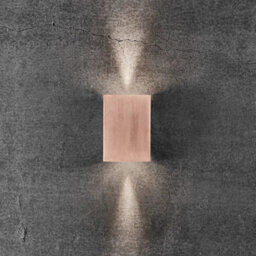 Nordlux Fold Outdoor Copper Wall Light Coastal/marine Safe Brown,mains Led