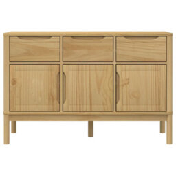 Berkfield Sideboard Floro Wax Brown 114X43X74 Cm Solid Wood Pine - thumbnail 5