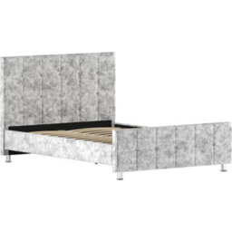 Lassic Vida Designs Valentina Crushed Velvet Silver Ukfr 4Ft6 Double Bed Frame, 190 X 135Cm - thumbnail 9