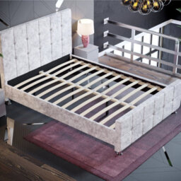 Lassic Vida Designs Valentina Crushed Velvet Silver Ukfr 4Ft6 Double Bed Frame, 190 X 135Cm - thumbnail 7