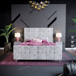 Lassic Vida Designs Valentina Crushed Velvet Silver Ukfr 4Ft6 Double Bed Frame, 190 X 135Cm - thumbnail 5