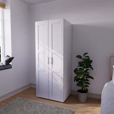 Atomia Classic Matt Porcelain Tall Double Wardrobe (H)1875mm (W)750mm (D)580mm - image 1