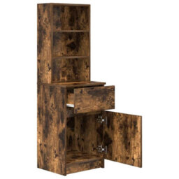 Berkfield Bedside Cabinet Smoked Oak 39X35X125 Cm Engineered Wood - thumbnail 5
