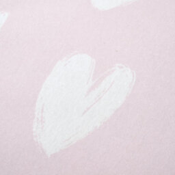 Catherine Lansfield Brushed Cotton Hearts Fitted Sheet White Pink - thumbnail 2