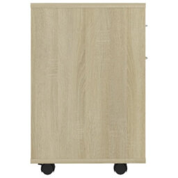 Vidaxl Rolling Cabinet Sonoma Oak 45X38X54 Cm Engineered Wood - thumbnail 5
