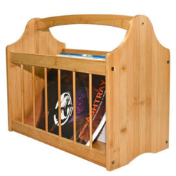 Magazine White Rack Holder Stylish Curved Newspaper Basket Inset Handles Storage - Brown - thumbnail 4