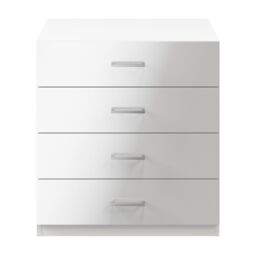 GoodHome Atomia All In One Matt & High Gloss White No Effect 4 Drawer Deep Chest (H)804mm (W)750mm (D)466mm - thumbnail 2