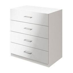 GoodHome Atomia All In One Matt & High Gloss White No Effect 4 Drawer Deep Chest (H)804mm (W)750mm (D)466mm - thumbnail 1