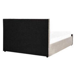 Beliani Ottoman Bed Velvet Amiens 140 X 200 Cm (Eu Double) Taupe - thumbnail 7