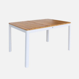 Sweeek - 6-Seater Acacia Wood Garden Table  Senora White 120X80X75 Cm - thumbnail 6