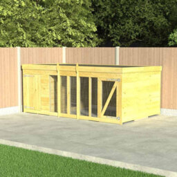 Buttercup Farm 4Ft X 4Ft Dog Kennel And Run - Wood - L127 X W127 X H127 Cm - thumbnail 3
