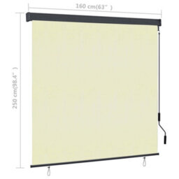 Berkfield Outdoor Roller Blind 160X250 Cm Cream - thumbnail 8