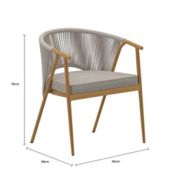 Charles Bentley Almada 4 Seater Dining Set Outdoor - thumbnail 8