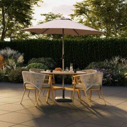Charles Bentley Almada 4 Seater Dining Set Outdoor - thumbnail 2