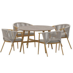 Charles Bentley Almada 4 Seater Dining Set Outdoor - thumbnail 4