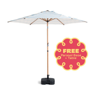 Hayward 2.7M Garden Parasol With Base & Cover, Blue Wave Uv50 Tilt Patio Umbrella With Aluminium Pole - image 1