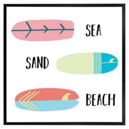 "Andrew Lee Sea, Sand, Surf, Beach (Picutre Frame) / 12X12"" / Oak" - thumbnail 5