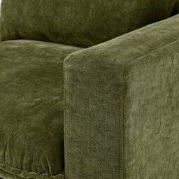 Furniturebox Uk Echo Green Linen-Look Fabric 3 Seater Modular Corner Sofa - thumbnail 4