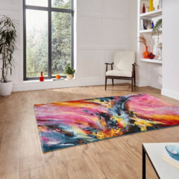 Multi Abstract Modern Easy To Clean Rug For Dining Room-120Cm X 170Cm - thumbnail 2
