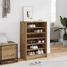 Vidaxl Shoe Cabinet Artisan Oak 60X35X92 Cm Engineered Wood - thumbnail 1