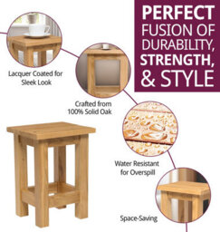 Hallowood Furniture Waverly Oak Small Occasional Table - thumbnail 2