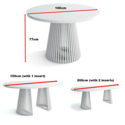 Heze Furniture Ruston Extending Dining Table Scandinavian Style - Gold Craft Oak / White - thumbnail 7