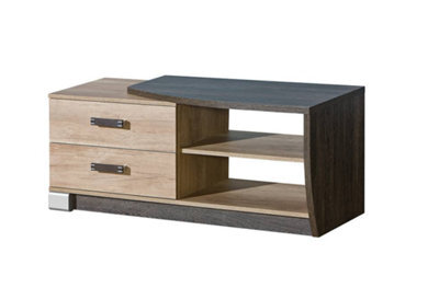 Arte Romero R3 Tv Cabinet Right - Contemporary Style In Oak Canyon, H505mm W1200mm D460mm - image 1