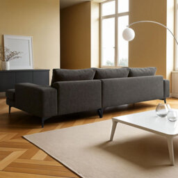 Abakus Direct Venice Corner Sofa In Graphite Right Facing With Deep Seats And Extra-Wide Padded Arms - thumbnail 5