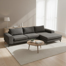 Abakus Direct Venice Corner Sofa In Graphite Right Facing With Deep Seats And Extra-Wide Padded Arms - thumbnail 8