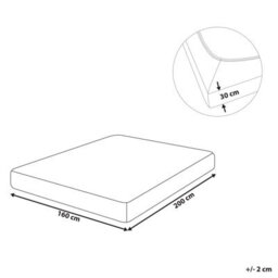 Beliani Fitted Sheet Janbu 160 X 200 Cm Cotton Orange - thumbnail 3