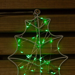 Samuel Alexander 46Cm Light Up Holly With Berries Christmas Silhouette With Red And Green Leds - thumbnail 4