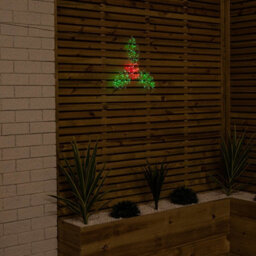 Samuel Alexander 46Cm Light Up Holly With Berries Christmas Silhouette With Red And Green Leds - thumbnail 2