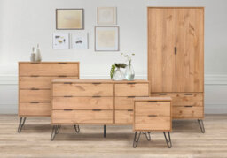 Core Products Augusta Industrial Design 2 Drawer Pine Bedside Table With Drawers H57.0Cm X W45.0Cm X D39.5Cm - thumbnail 7