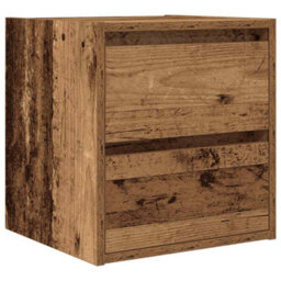 Berkfield Wall-Mounted Bedside Cabinets 2 Pcs Old Wood 38X34X40 Cm - thumbnail 5