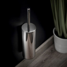 Cosmic Toilet Brush, Wall-Mounted, Glossy Stainless Steel, Logic Collection - thumbnail 3