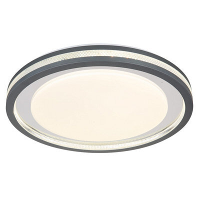 Luminosa Lighting Luminosa Terpsa Integrated Led Semi Flush Ceiling Light White Matt Led Dimmable 2700-6500K Remote Control Timer - image 1