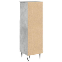 Vidaxl Bathroom Cabinet Concrete Grey 30X30X100 Cm Engineered Wood - thumbnail 6