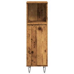 Berkfield Bathroom Cabinet Old Wood 30X30X100 Cm Engineered Wood - thumbnail 4