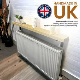 Radiator Shelf Wall Mounted Solid Wood, Narrow Radiator Cover 15Cm Deep Rustic Handmade In Uk (Antique Pine, 60Cm) By Mkgt - thumbnail 4